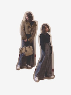 「VIS（ビス）のアイテム（ジャケット/アウター）」を使った、高橋愛さん（レディース・154cm）の冬コーディネート