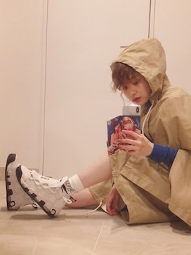 「高橋愛」｜「アイテム（レッグウェア）」を使った、高橋愛さん（レディース・154cm）の春コーディネート