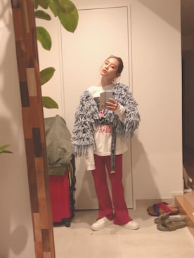 「ストリートカジュアル」｜「アイテム（デニムジャケット）」を使った、高橋愛さん（レディース・154cm）の春コーディネート