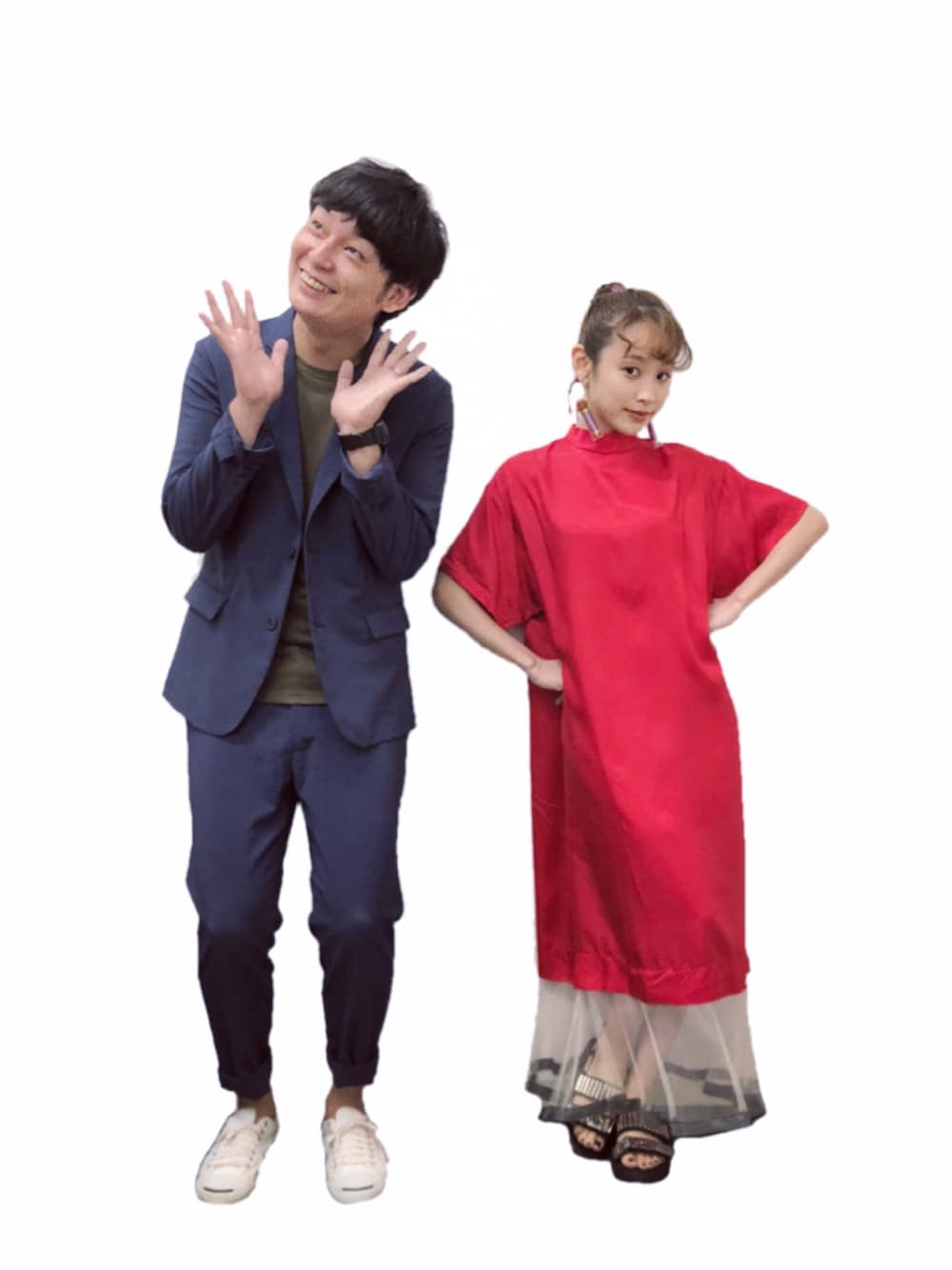 「今日のたかはし、ららぽーと、ららぽーと横浜、高橋愛、鈴木啓太、上々軍団、赤、TOGA PULLA、メッシュ、メタル」｜「TOGA PULLAのアイテム（ワンピース/ドレス、レッド系）」を使った、高橋愛さん（レディース・154cm）の夏コーディネートの1枚目の写真