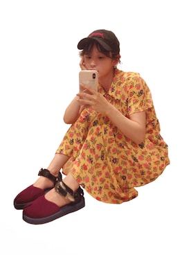 「高橋愛」｜「アイテム（キャップ）」を使った、高橋愛さん（レディース・154cm）の秋コーディネート