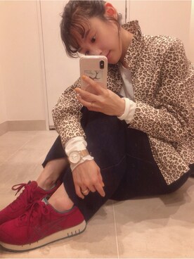 「新作」｜「アイテム（アナログ腕時計）」を使った、高橋愛さん（レディース・154cm）の秋コーディネート