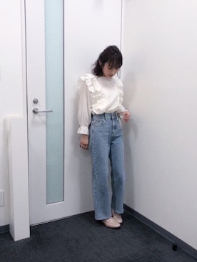「へザー」｜「アイテム（ローファー）」を使った、高橋愛さん（レディース・154cm）の冬コーディネート