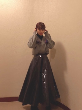 「AKIRANAKA（アキラナカ）のアイテム」を使った、高橋愛さん（レディース・154cm）の冬コーディネート