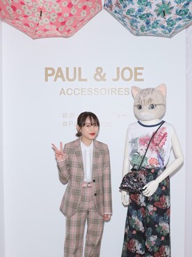 「PAUL&JOE（ポールアンドジョー）のアイテム（ジャケット/アウター）」を使った、高橋愛さん（レディース・154cm）の春コーディネート