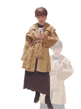 「H&M（エイチ・アンド・エム）のアイテム（ジャケット/アウター）」を使った、高橋愛さん（レディース・154cm）の春コーディネート