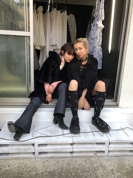 「JOHN LAWRENCE SULLIVAN（ジョンローレンスサリバン）のアイテム」を使った、高橋愛さん（レディース・154cm）の春コーディネート