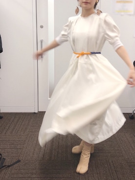 「TOGA PULLA（トーガ　プルラ）のアイテム（ワンピース/ドレス）」を使った、高橋愛さん（レディース・154cm）の春コーディネート
