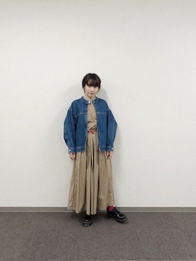「TOGA PULLA（トーガ　プルラ）のアイテム（オールインワン・サロペット）」を使った、高橋愛さん（レディース・154cm）の春コーディネート