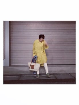 「高橋愛」｜「アイテム（レッグウェア）」を使った、高橋愛さん（レディース・154cm）の春コーディネート