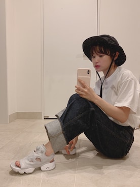 「Influence（インフルエンス）のアイテム」を使った、高橋愛さん（レディース・154cm）の夏コーディネート