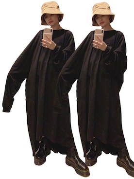 「STYLENANDA（スタイルナンダ）のアイテム（帽子）」を使った、高橋愛さん（レディース・154cm）の秋コーディネート