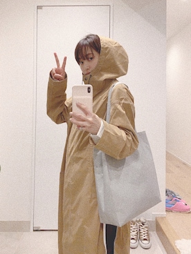 「高橋愛」｜「アイテム（ブルゾン）」を使った、高橋愛さん（レディース・154cm）の秋コーディネート