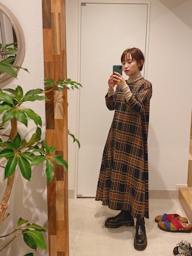 高橋愛さん(レディース・154cm)の秋コーディネート