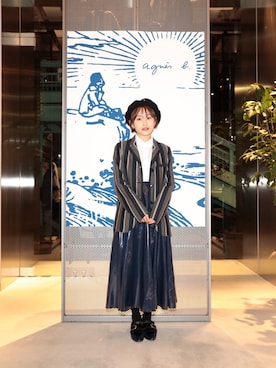 「AKIRANAKA（アキラナカ）のアイテム」を使った、高橋愛さん（レディース・154cm）の秋コーディネート