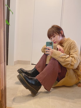 「179/WG（イチナナキュウダブルジー）のアイテム」を使った、高橋愛さん（レディース・154cm）の秋コーディネート