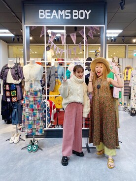 「高橋愛」｜「アイテム（スラックス）」を使った、高橋愛さん（レディース・154cm）の冬コーディネート