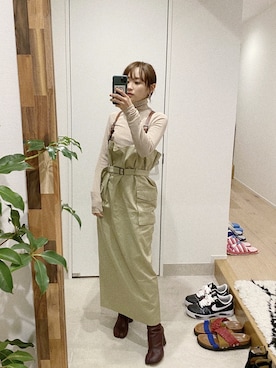 「Littlesuzie」｜「アイテム（トップス）」を使った、高橋愛さん（レディース・154cm）の冬コーディネート