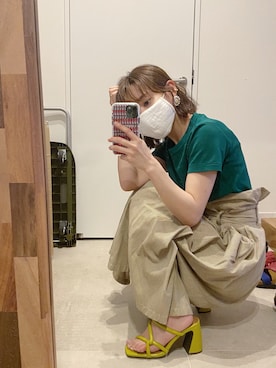 「高橋愛」｜「アイテム（アクセサリー）」を使った、高橋愛さん（レディース・154cm）の夏コーディネート
