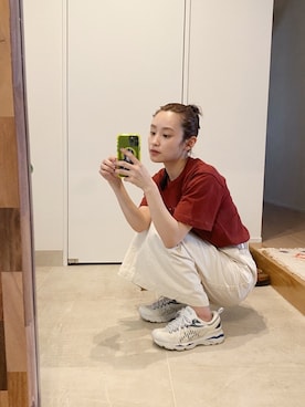 「高橋愛コラボ」｜「アイテム（シューズ）」を使った、高橋愛さん（レディース・154cm）の夏コーディネート