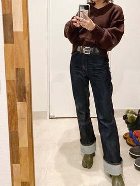 高橋愛さん(レディース・154cm)の秋コーディネート