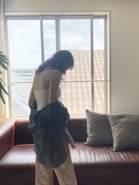 「高橋愛」｜「アイテム（ルームウェア）」を使った、高橋愛さん（レディース・154cm）の春コーディネート