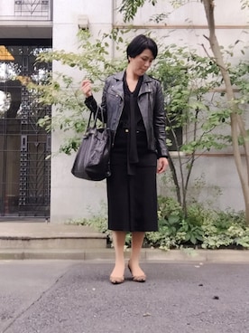 「sita parantica（シータパランティカ）のSITA PARANTICA レザートートBAG L◇（トートバッグ）」を使った、Mayumiさん（レディース・164cm）の秋コーディネート