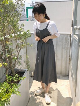 「CONVERSE（コンバース）のConverse 1970s Chuck Taylor All Star Canvas Sneakers（スニーカー）」を使った、nabemiさん（レディース・160cm）の夏コーディネート