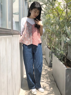 「CONVERSE（コンバース）のConverse 1970s Chuck Taylor All Star Canvas Sneakers（スニーカー）」を使った、nabemiさん（レディース・160cm）の夏コーディネート