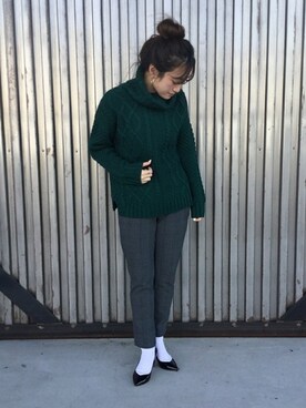 「ALLUMER（アリュメール）のアイテム」を使った、jeansfactoryさん（レディース・158cm）の秋コーディネート