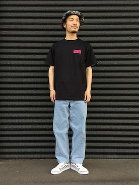 「VANS（バンズ）のアイテム（Tシャツ/カットソー）」を使った、jeansfactoryさん（メンズ・172cm）の春コーディネート