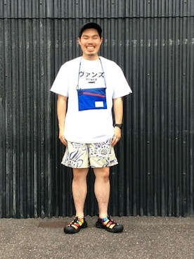 「VANS（バンズ）のアイテム（Tシャツ/カットソー）」を使った、jeansfactoryさん（メンズ・170cm）の春コーディネート
