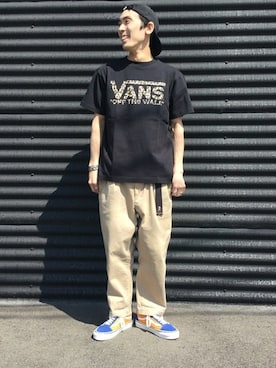 「VANS（バンズ）のアイテム（Tシャツ/カットソー）」を使った、jeansfactoryさん（メンズ・170cm）の春コーディネート