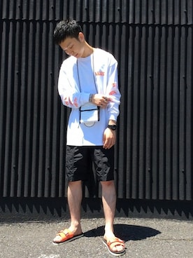 「VANS（バンズ）のアイテム（トップス）」を使った、jeansfactoryさん（メンズ・168cm）の夏コーディネート