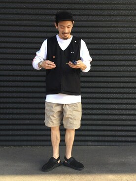 「VANS（バンズ）のアイテム（トップス）」を使った、jeansfactoryさん（メンズ・167cm）の夏コーディネート