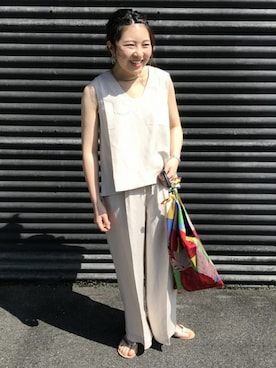 「ALLUMER（アリュメール）のアイテム」を使った、jeansfactoryさん（レディース・156cm）の夏コーディネート