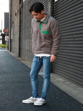 「HELLO CALIF（ハローカリフ）のアイテム」を使った、jeansfactoryさん（メンズ・170cm）の秋コーディネート