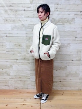 「BEN DAVIS（ベンデイビス）のアイテム（その他アウター）」を使った、jeansfactoryさん（レディース・158cm）の秋コーディネート