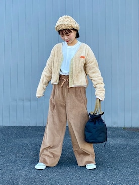 「UNIVERSAL OVERALL（ユニバーサルオーバーオール）のアイテム（その他アウター）」を使った、jeansfactoryさん（レディース・153cm）の冬コーディネート