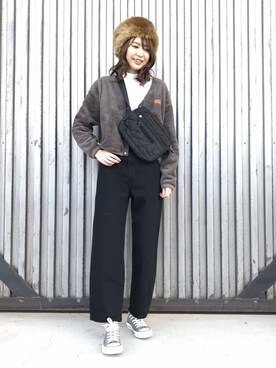 「UNIVERSAL OVERALL（ユニバーサルオーバーオール）のアイテム（その他アウター）」を使った、jeansfactoryさん（レディース・166cm）の冬コーディネート