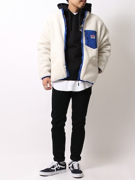 「BEN DAVIS（ベンデイビス）のアイテム（その他アウター）」を使った、jeansfactoryさん（メンズ・170cm）の冬コーディネート