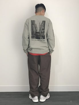「袖プリント」｜jeansfactoryさん（メンズ・172cm）の夏コーディネート