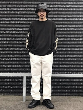 「袖プリント」｜jeansfactoryさん（メンズ・175cm）の夏コーディネート