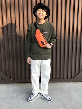 「orslow」｜「アイテム（スウェット）」を使った、jeansfactoryさん（メンズ・163cm）の夏コーディネート