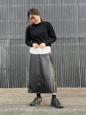 「Vincent et Mireille（バンソンエミレイユ）のアイテム」を使った、jeansfactoryさん（レディース・171cm）の秋コーディネート