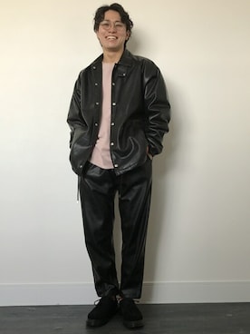 「UNIVERSAL OVERALL（ユニバーサルオーバーオール）のアイテム（その他アウター）」を使った、jeansfactoryさん（メンズ・167cm）の冬コーディネート
