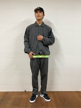 「WILD THINGS（ワイルドシングス）のアイテム（ナイロンジャケット）」を使った、jeansfactoryさん（メンズ・179cm）の冬コーディネート