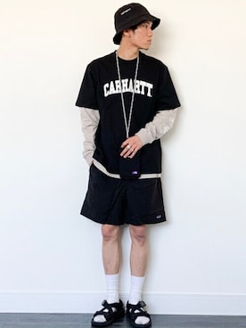 「Carhartt WIP（カーハートダブリューアイピー）のアイテム（トップス）」を使った、jeansfactoryさん（メンズ・177cm）の春コーディネート