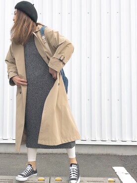 「CONVERSE（コンバース）のconverse（コンバース） ALL STAR OX（オールスターOX）（スニーカー）」を使った、Ayaaaaa♥さん（レディース・156cm）の冬コーディネート