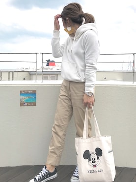 「CONVERSE（コンバース）のconverse（コンバース） ALL STAR OX（オールスターOX）（スニーカー）」を使った、Ayaaaaa♥さん（レディース・156cm）の春コーディネート